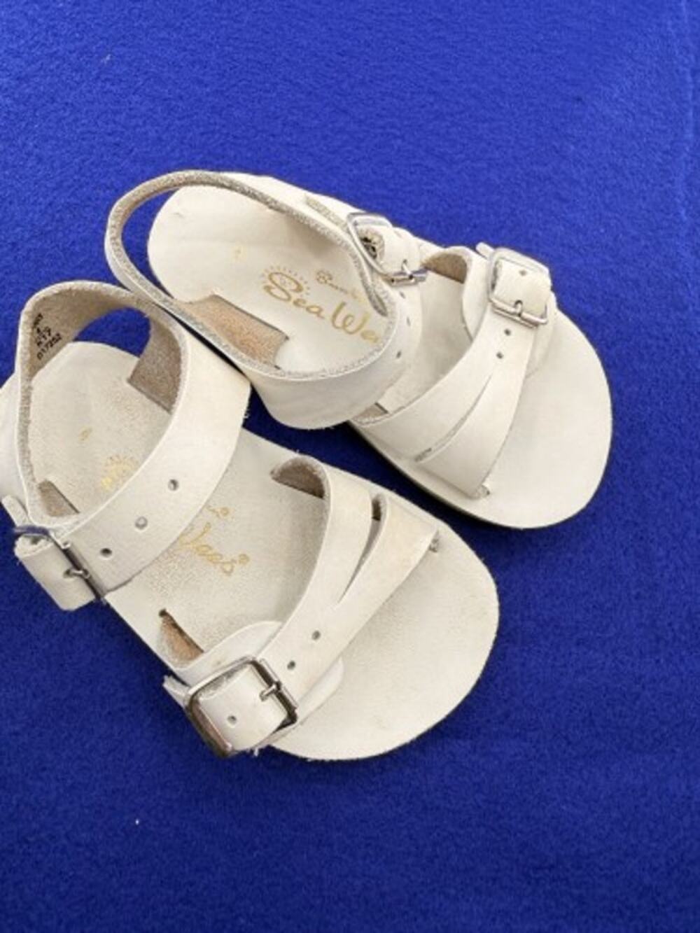 San Sun Sea Wees Saltwater Sandals White Girls Toddler 4